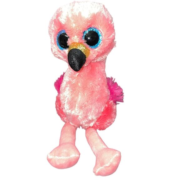 Ty Beanie Boos Plush Flamingo Gilda Bird Stuffed Animal Nursery Shower Decor 10" - Picture 6 of 11